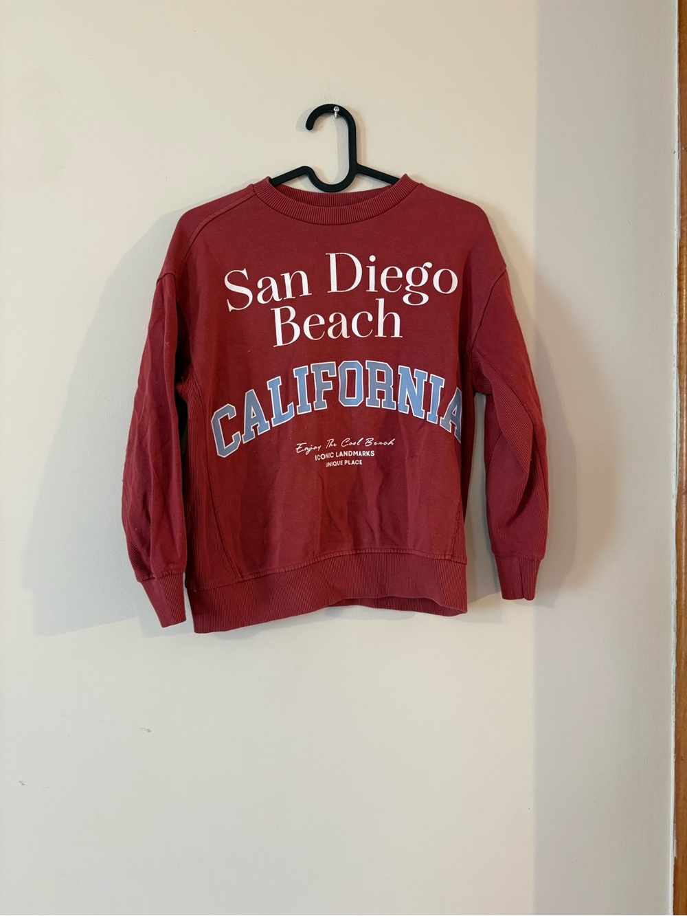Zara San Diego Beach California Crewneck Sweatshirt - Red size 8-9
